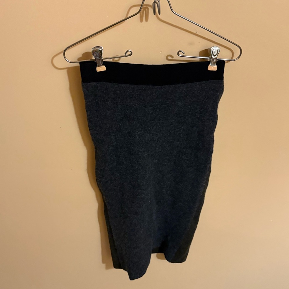 LAST CHANCE | Giada Forte Alpaca Blend Charcoal Mini Skirt